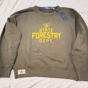 Polo Ralph Lauren Sportsman State Forestry Dept Sweatshirt Size Large BNWT